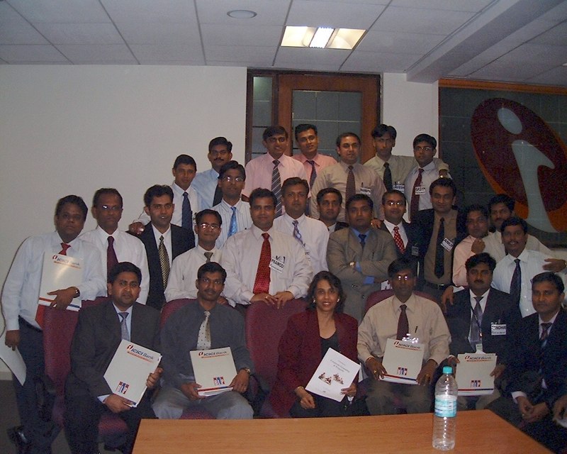 Maya Daswani with a leadership training group