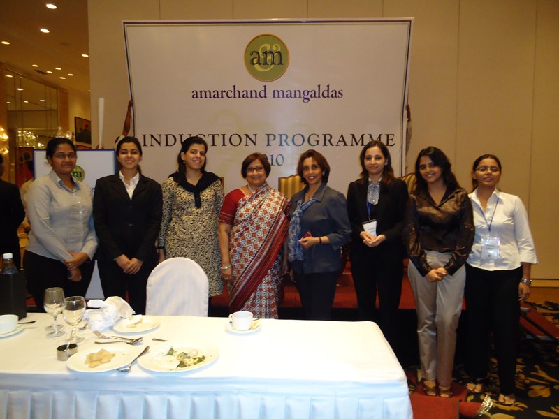 Maya Daswani with participants at a professional induction programme