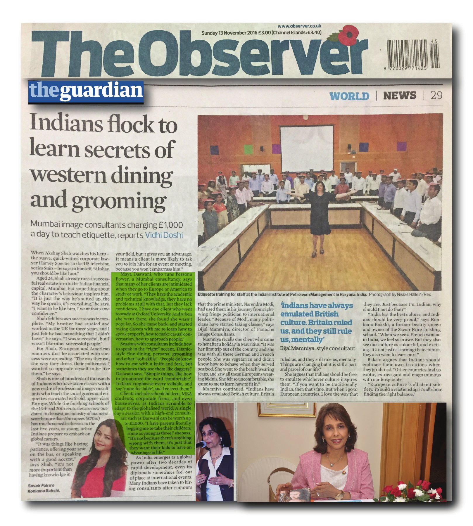 The Observer and Guardian coverage featuring Maya Daswani