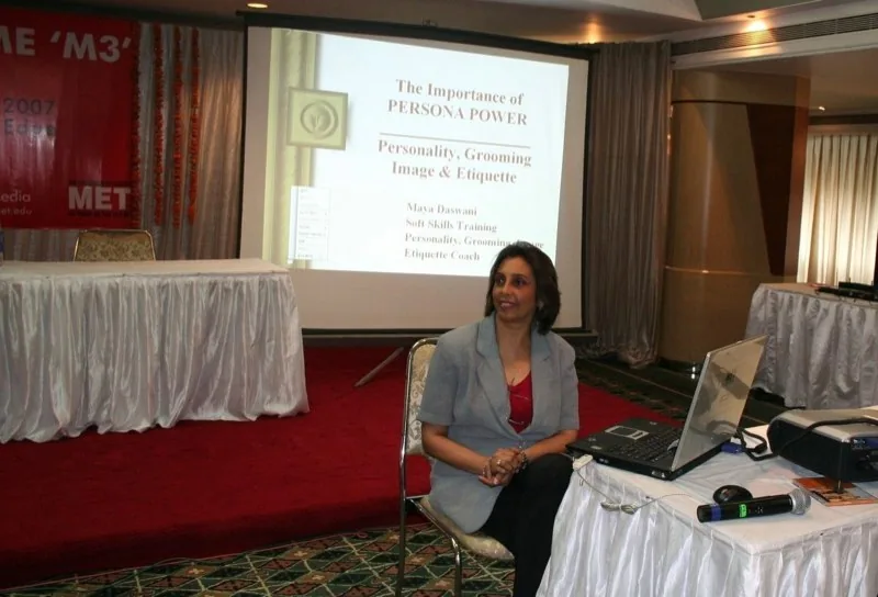 Participants during a presentation session at MET