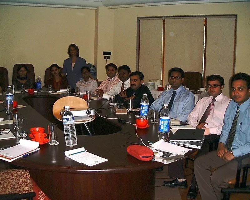 Participants in a round-table Persona Power training session